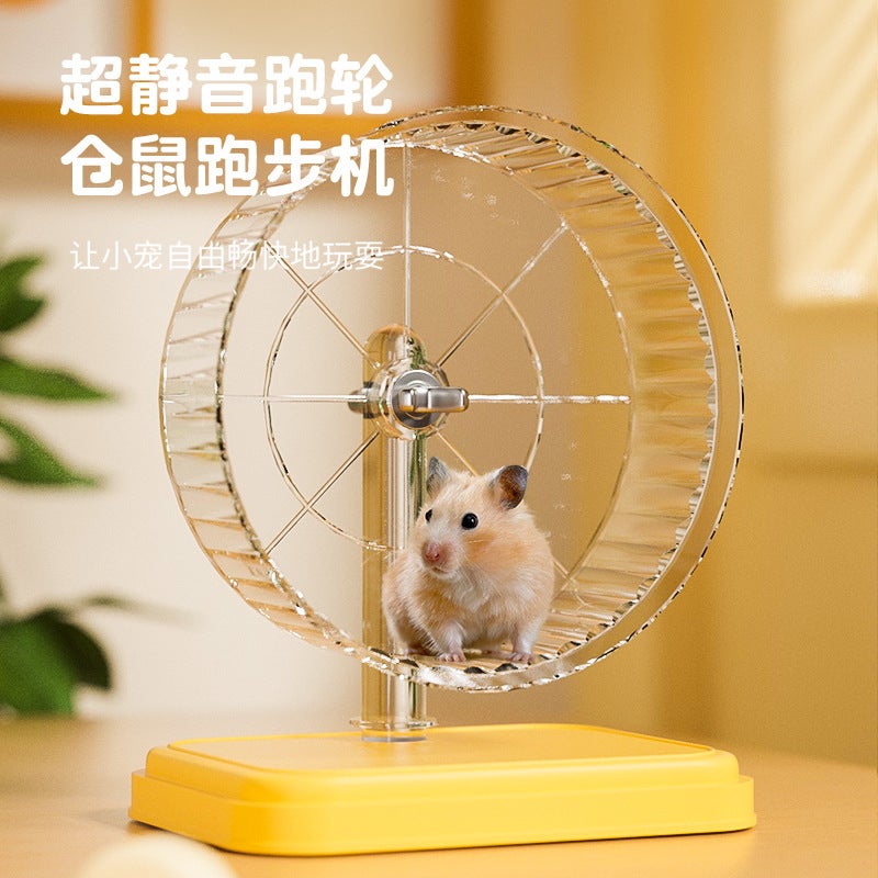 Flower Season Hamster Running Wheel Toy Super Large Quiet Running Wheel Roller Bracket Golden Bear Running Wheel Cage Landscape Products - Image 3